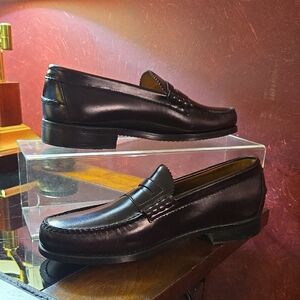 Dexter Penny Loafers Dress Shoes Mens Size 9D Burgundy Leather Handsewn-Like New